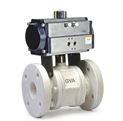 Global Valve Automation - Automation - Pneumatic and Electric Actuator Operated polypropylene ball valve