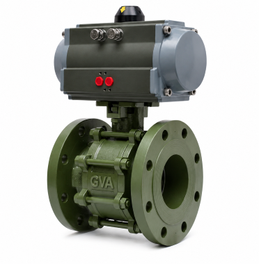 Global Valve Automation - Automation - Pneumatic and Electric Actuator operated ball valve 2 way and 3 way