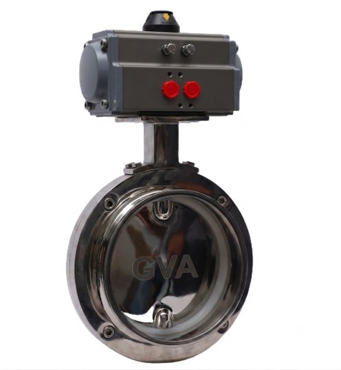Global Valve Automation - Automation - Pneumatic actuator operated Pharma Stainless steel Butterfly valve